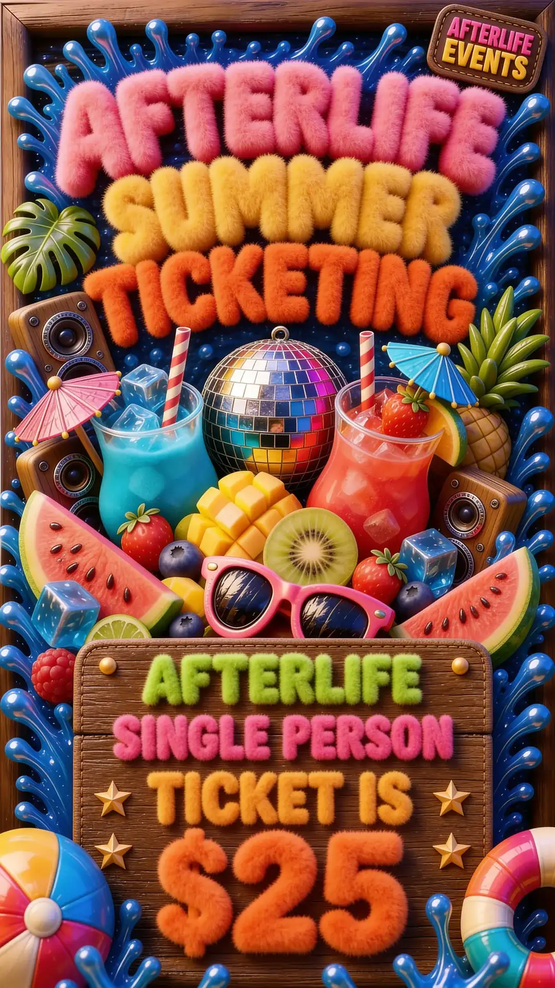 Single ticket is $25 — Afterlife Summer Party II